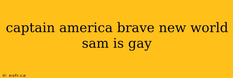 captain america brave new world sam is gay