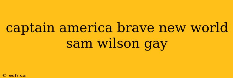 captain america brave new world sam wilson gay