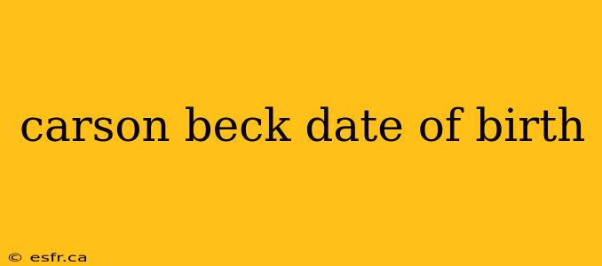 carson beck date of birth