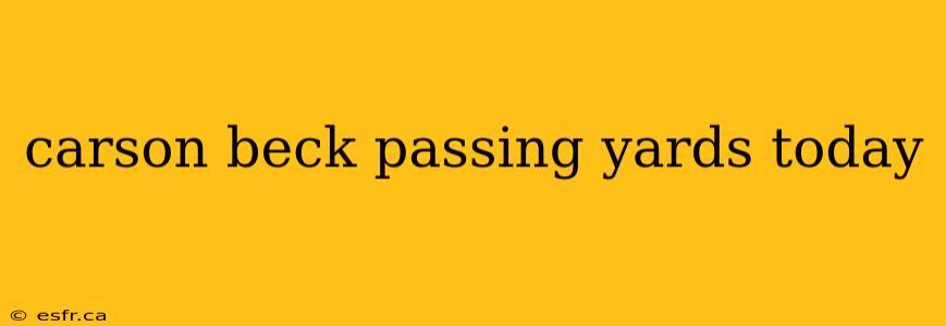 carson beck passing yards today