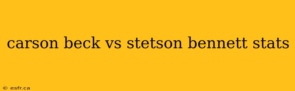 carson beck vs stetson bennett stats