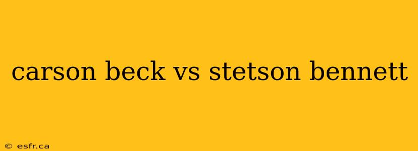 carson beck vs stetson bennett