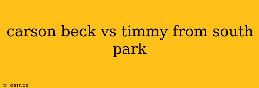 carson beck vs timmy from south park