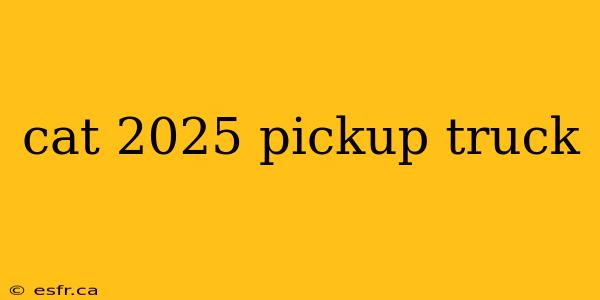 cat 2025 pickup truck