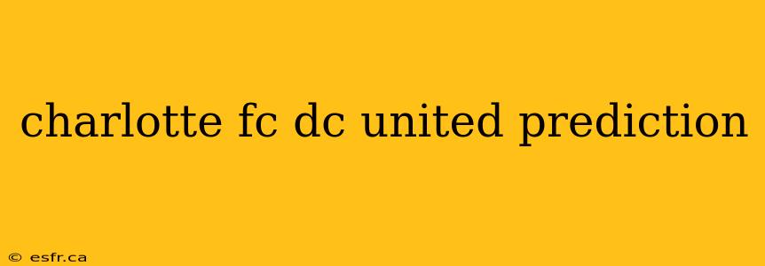 charlotte fc dc united prediction