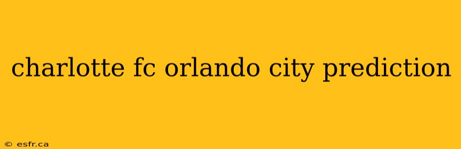 charlotte fc orlando city prediction