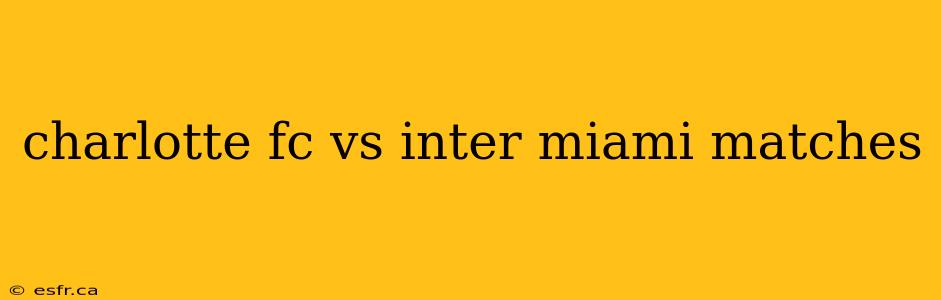 charlotte fc vs inter miami matches