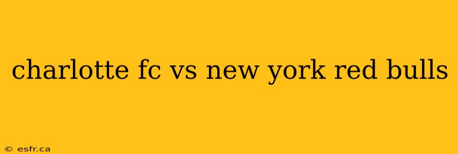 charlotte fc vs new york red bulls