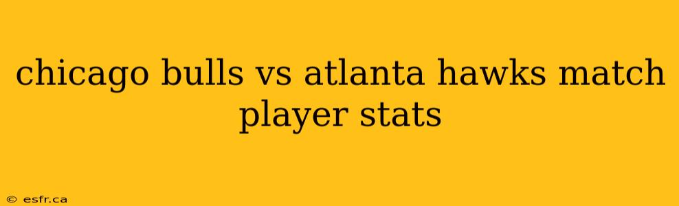 chicago bulls vs atlanta hawks match player stats