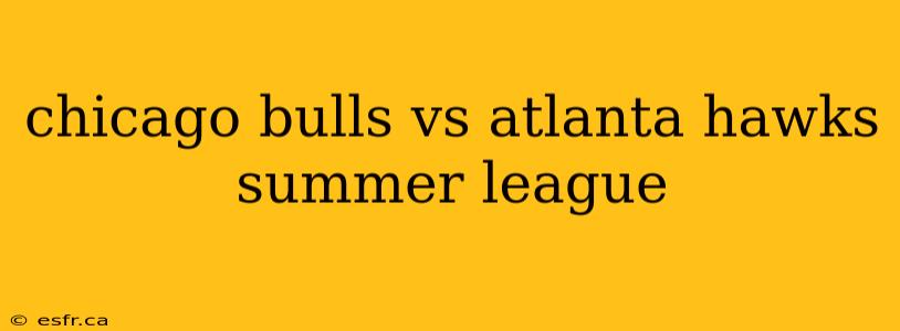 chicago bulls vs atlanta hawks summer league