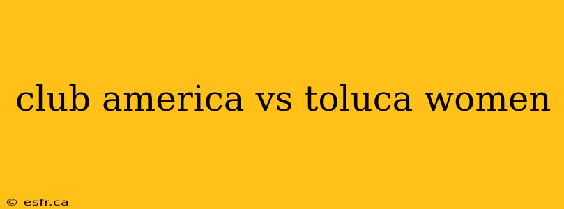 club america vs toluca women