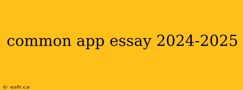 common app essay 2024-2025