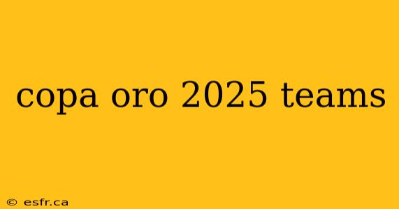 copa oro 2025 teams