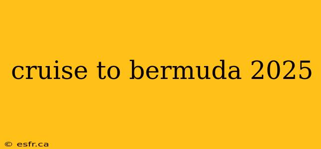 cruise to bermuda 2025