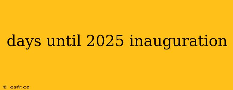 days until 2025 inauguration