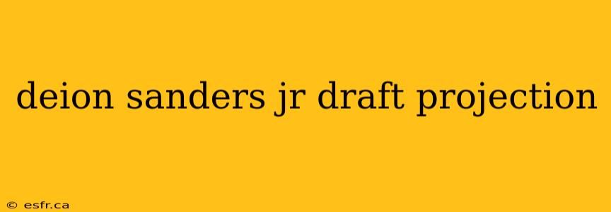 deion sanders jr draft projection