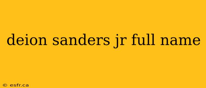 deion sanders jr full name