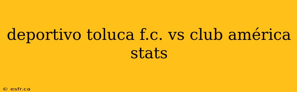 deportivo toluca f.c. vs club américa stats