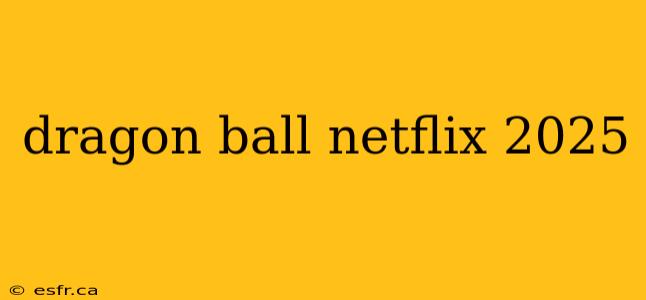 dragon ball netflix 2025