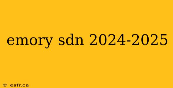 emory sdn 2024-2025