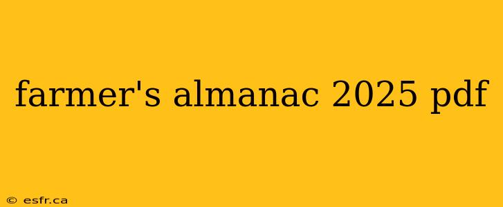 farmer's almanac 2025 pdf