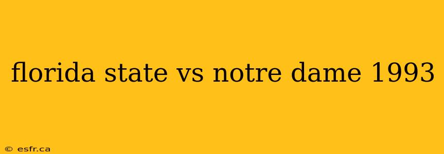 florida state vs notre dame 1993
