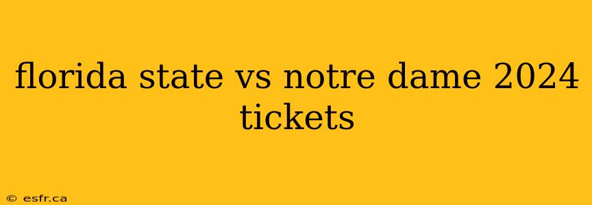 florida state vs notre dame 2024 tickets