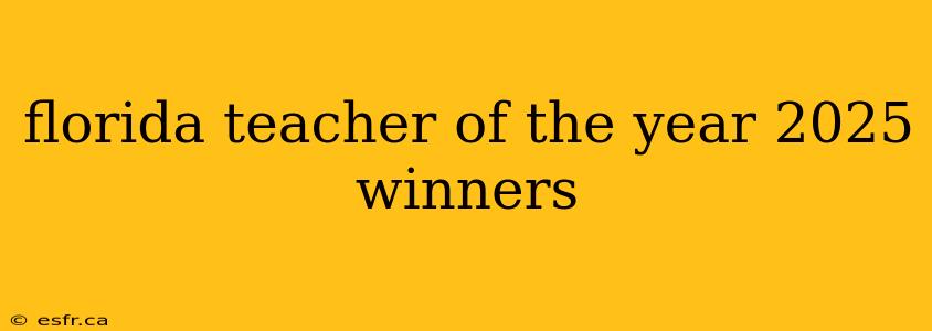 florida teacher of the year 2025 winners