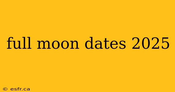 full moon dates 2025