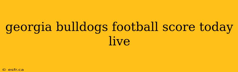 georgia bulldogs football score today live