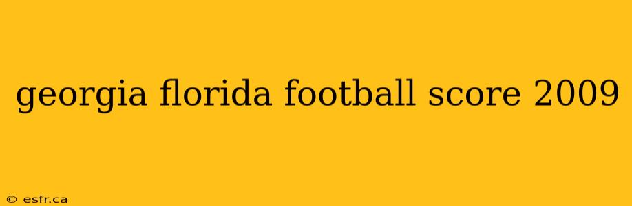 georgia florida football score 2009