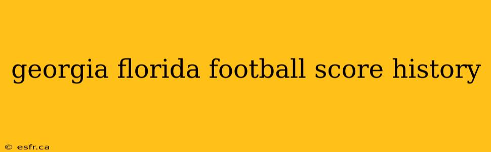 georgia florida football score history