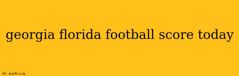 georgia florida football score today