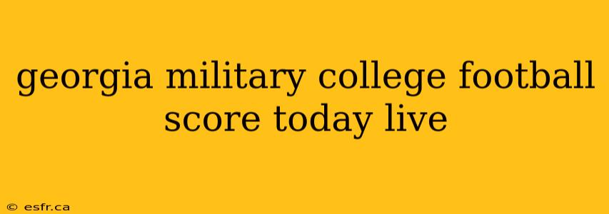 georgia military college football score today live