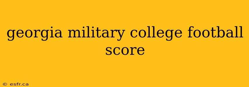 georgia military college football score