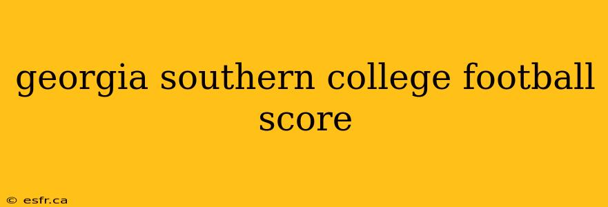 georgia southern college football score