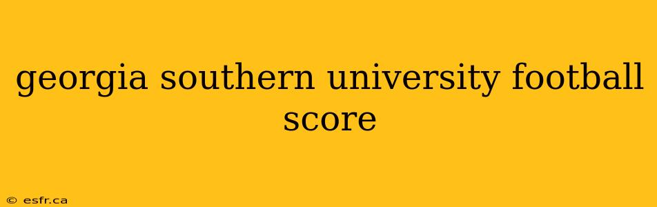 georgia southern university football score