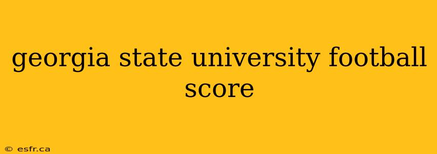 georgia state university football score