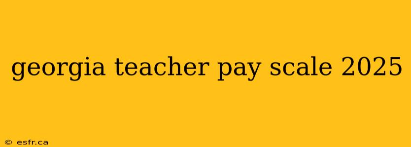 georgia teacher pay scale 2025