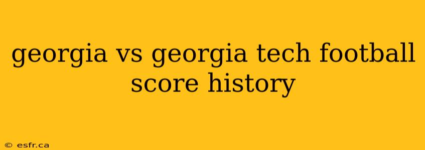 georgia vs georgia tech football score history