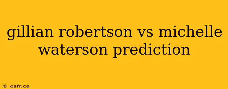 gillian robertson vs michelle waterson prediction