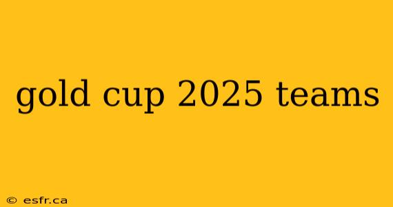 gold cup 2025 teams