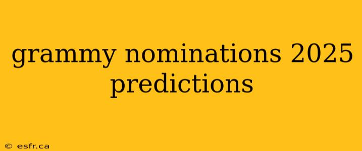 grammy nominations 2025 predictions