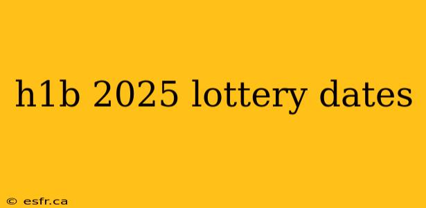 h1b 2025 lottery dates