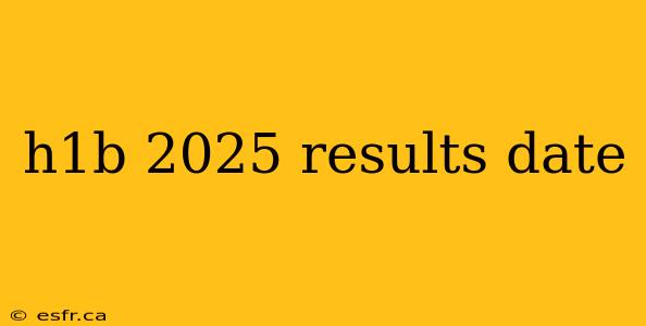 h1b 2025 results date