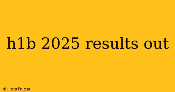 h1b 2025 results out