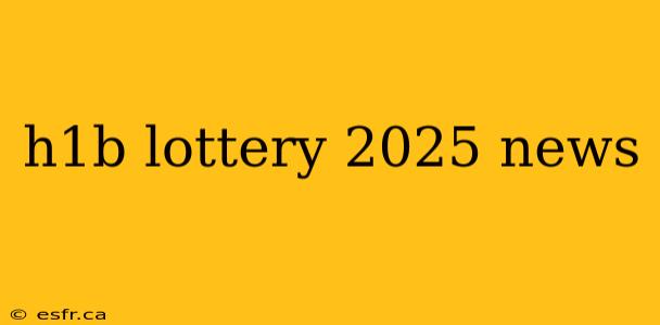 h1b lottery 2025 news