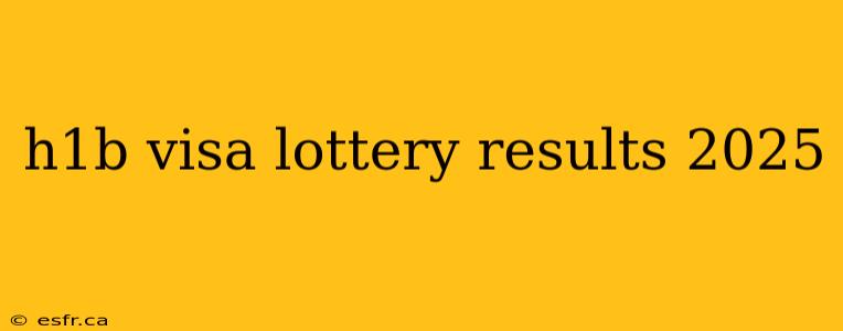 h1b visa lottery results 2025