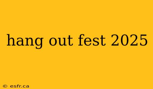 hang out fest 2025