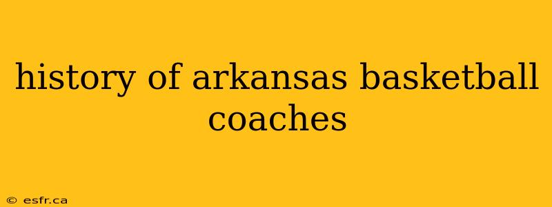 history of arkansas basketball coaches